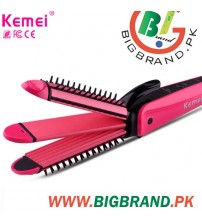 Kemei 3 in 1 Electric Hair Curler and Straightener KM-6877